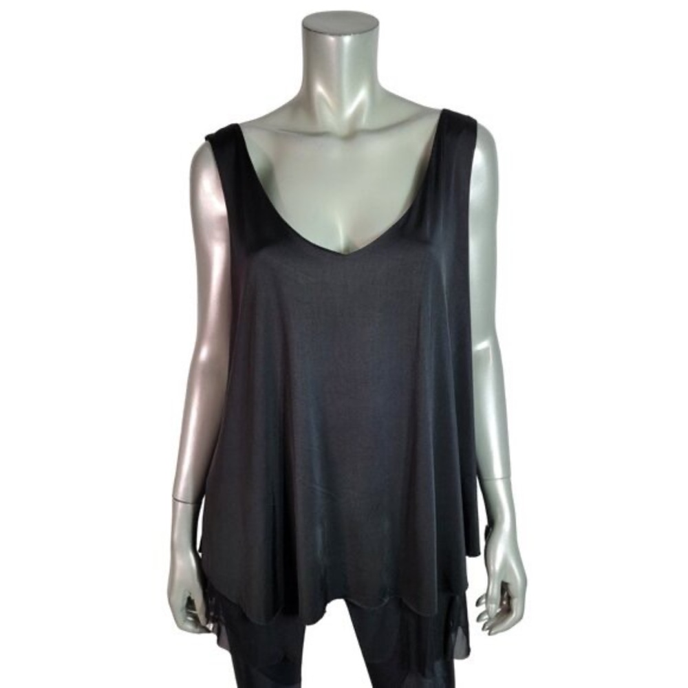 Torrid Charcoal Gray Layered Tank Top